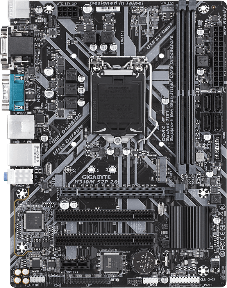 Gigabyte H310M S2P 2.0 Motherboard Specifications On MotherboardDB